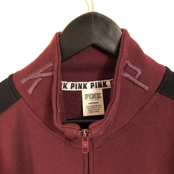 PINK Victoria’s Secret Maroon Long Sleeve … - Picture 3 of 3